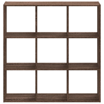 Kirjahylly ruskea tammi 102x32x102 cm tekninen puu