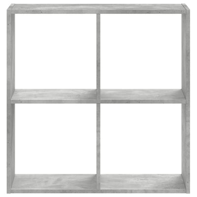 Kirjahylly betoninharmaa 68,5x32x68,5 cm tekninen puu