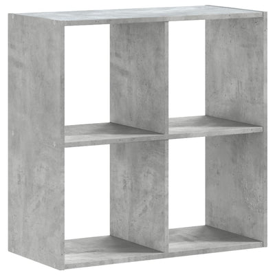 Kirjahylly betoninharmaa 68,5x32x68,5 cm tekninen puu