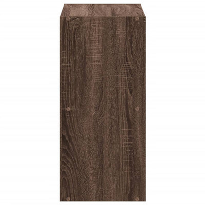 Kirjahylly ruskea tammi 68,5x32x68,5 cm tekninen puu