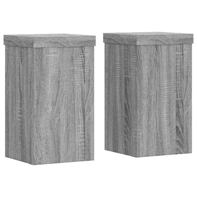Kasvitelineet 2 kpl harmaa Sonoma 10x10x18 cm tekninen puu