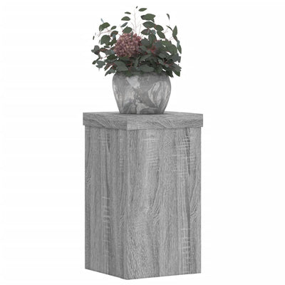 Kasvitelineet 2 kpl harmaa Sonoma 10x10x18 cm tekninen puu