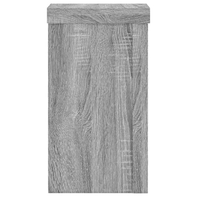 Kasvitelineet 2 kpl harmaa Sonoma 10x10x18 cm tekninen puu
