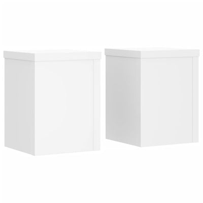Kasvitelineet 2 kpl valkoinen 15x15x20 cm tekninen puu