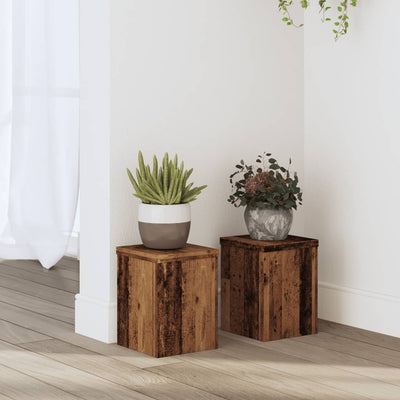 Kasvitelineet 2 kpl vanha puu 15x15x20 cm tekninen puu