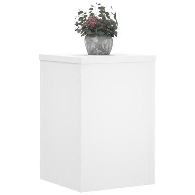 Kasvitelineet 2 kpl valkoinen 20x20x30 cm tekninen puu