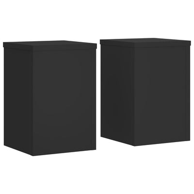 Kasvitelineet 2 kpl musta 20x20x30 cm tekninen puu