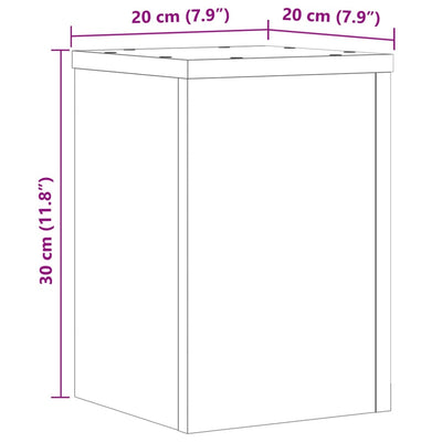 Kasvitelineet 2 kpl harmaa Sonoma 20x20x30 cm tekninen puu