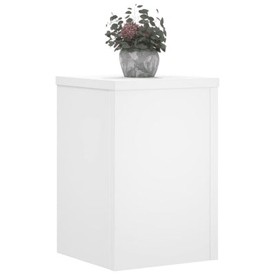 Kasvitelineet 2 kpl valkoinen 25x25x35 cm tekninen puu
