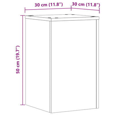 Kasvitelineet 2 kpl musta 30x30x50 cm tekninen puu