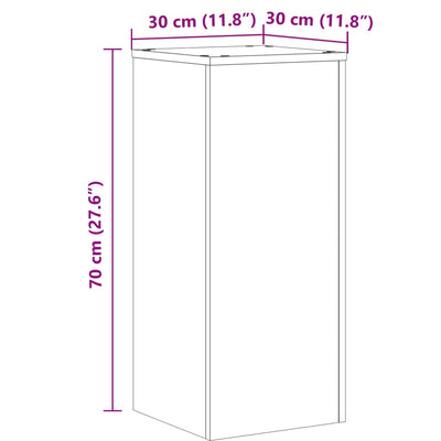 Kasvitelineet 2 kpl ruskea tammi 30x30x70 cm tekninen puu