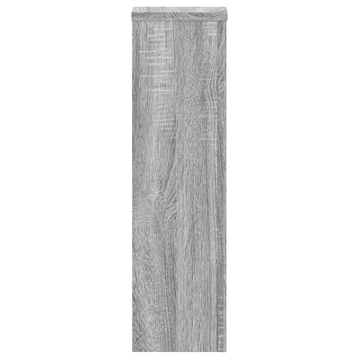 Kasvitelineet 2 kpl harmaa Sonoma 17x17x60 cm tekninen puu
