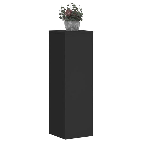 Kasvitelineet 2 kpl musta 25x25x80 cm tekninen puu