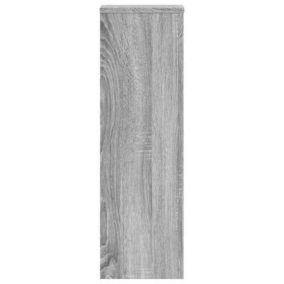 Kasvitelineet 2 kpl harmaa Sonoma 25x25x80 cm tekninen puu