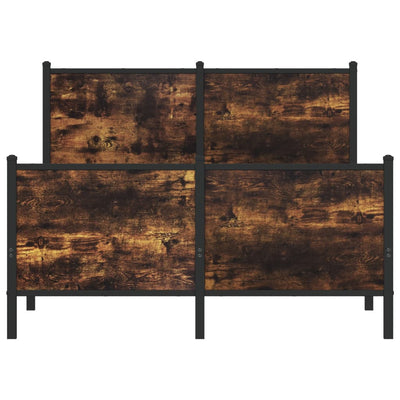 Savutammi metallinen sängynrunko päädyillä Oane 120x200cm