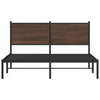 Ruskea tammi metallinen sängynrunko päädyllä Oane 150x200cm
