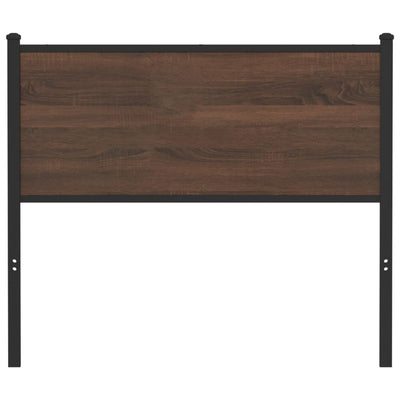 Ruskea sängynpääty Deaca 107cm (tammi, puinen ja teräs)