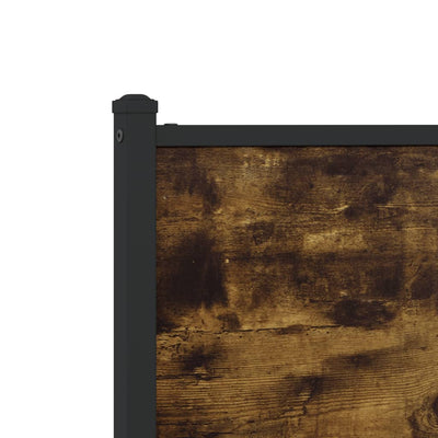 Metallinen sängynrunko päädyillä savutammi 107x203 cm
