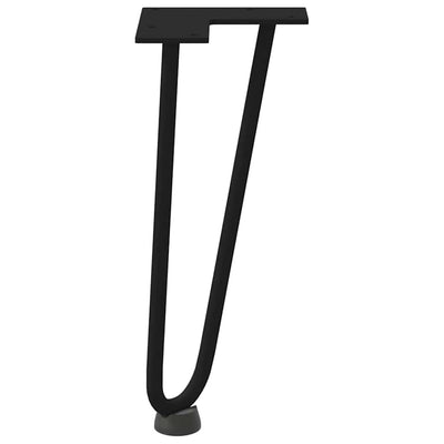 Musta hiusneula pöytäjalat Mardini 30cm (4 kpl kiinteä teräs)