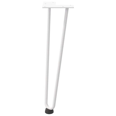 Hiusneula jalat sohvapöydälle 4 kpl Valkoinen 42 cm umpiteräs
