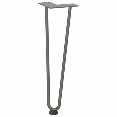 Hiusneula jalat sohvapöydälle 4 kpl luonnonteräs 42cm umpiteräs