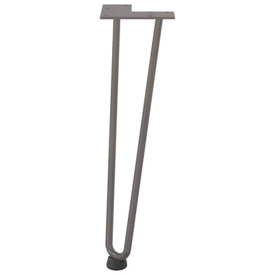 Hiusneula jalat sohvapöydälle 4 kpl luonnonteräs 42cm umpiteräs