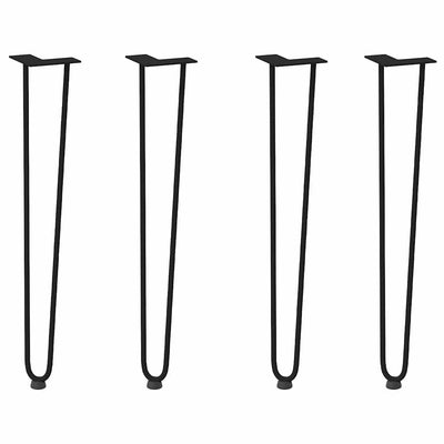 Hiusneulajalat konsolipöytiin konsolipöydälle 4 kpl musta 72 cm
