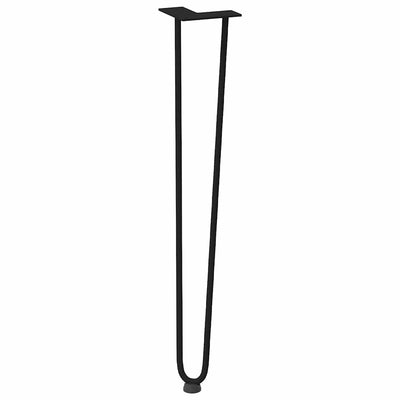 Hiusneulajalat konsolipöytiin konsolipöydälle 4 kpl musta 72 cm
