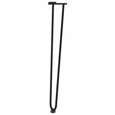 Hiusneulajalat konsolipöytiin konsolipöydälle 4 kpl musta 72 cm