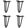 Musta hiusneula pöytäjalat Mardini 20cm (4 kpl kiinteä teräs)