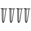 Musta hiusneula pöytäjalat Mardini 30cm (4 kpl kiinteä teräs)