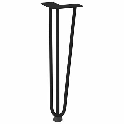 Hiusneula Pöytäjalat 4 kpl musta 42 cm kiinteä teräs