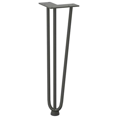 Hiusneula jalat sohvapöydälle 4 kpl antrasiitti 42 cm umpiteräs