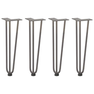 Hiusneula jalat sohvapöydälle 4 kpl luonnonteräs 42cm umpiteräs