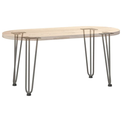 Hiusneula jalat sohvapöydälle 4 kpl luonnonteräs 42cm umpiteräs