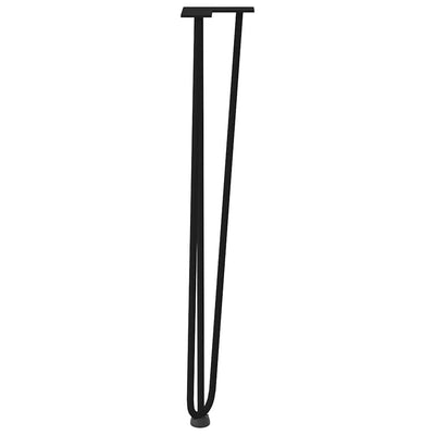 Hiusneulajalat konsolipöytiin konsolipöydälle 4 kpl musta 72 cm