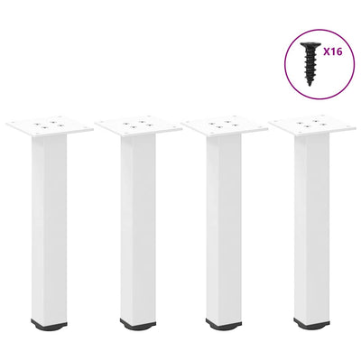 Sohvapöydän jalat 4 kpl valkoinen 30-32 cm teräs