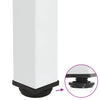 Sohvapöydän jalat 4 kpl valkoinen 30-32 cm teräs