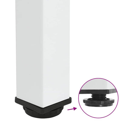 Sohvapöydän jalat 4 kpl valkoinen 30-32 cm teräs