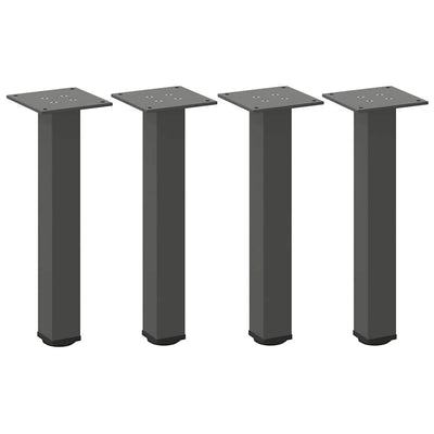 Sohvapöydän jalat 4 kpl antrasiittia 30-32 cm teräs