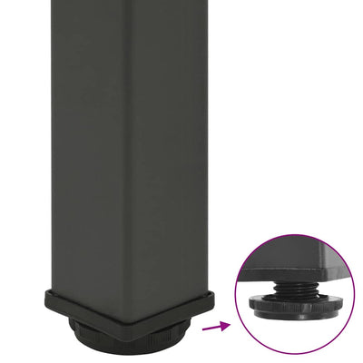 Sohvapöydän jalat 4 kpl antrasiittia 30-32 cm teräs