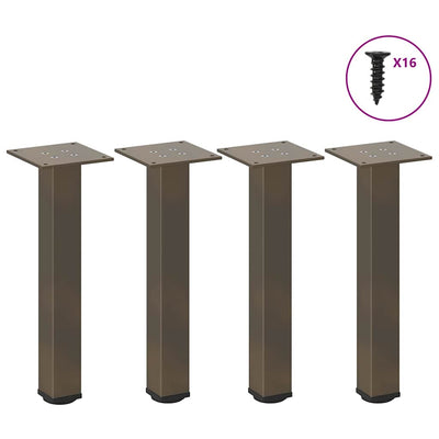 Sohvapöydän jalat 4 kpl luonnonteräs 30-32 cm teräs