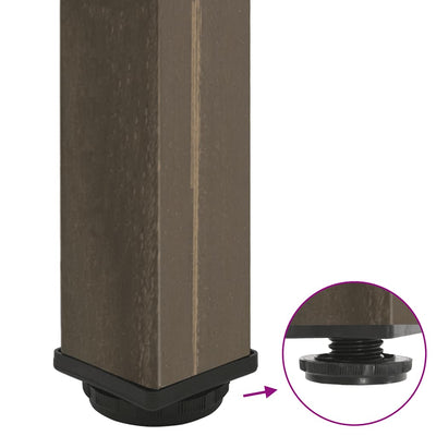 Sohvapöydän jalat 4 kpl luonnonteräs 30-32 cm teräs