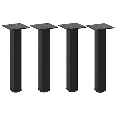 Sohvapöydän jalat 4 kpl musta 42-44 cm teräs