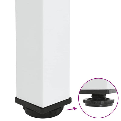 Sohvapöydän jalat 4 kpl valkoinen 42-44 cm teräs