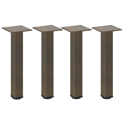 Sohvapöydän jalat 4 kpl luonnonteräs 42-44 cm teräs
