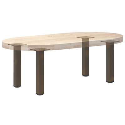 Sohvapöydän jalat 4 kpl luonnonteräs 42-44 cm teräs