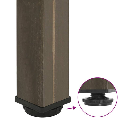 Sohvapöydän jalat 4 kpl luonnonteräs 42-44 cm teräs