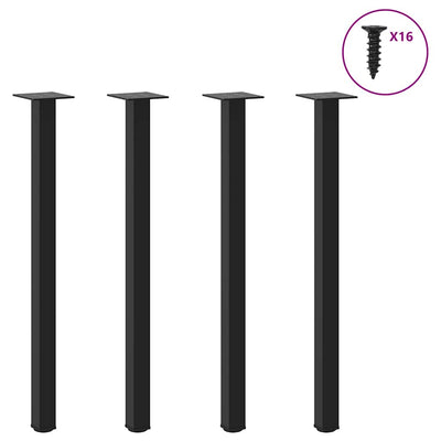 Konsolipöydän jalat 4 kpl musta 72-74 cm teräs