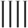 Konsolipöydän jalat 4 kpl musta 72-74 cm teräs
